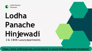 Lodha Panache Hinjewadi Premium Residential Apartments