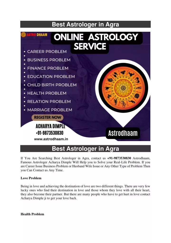 best astrologer in agra