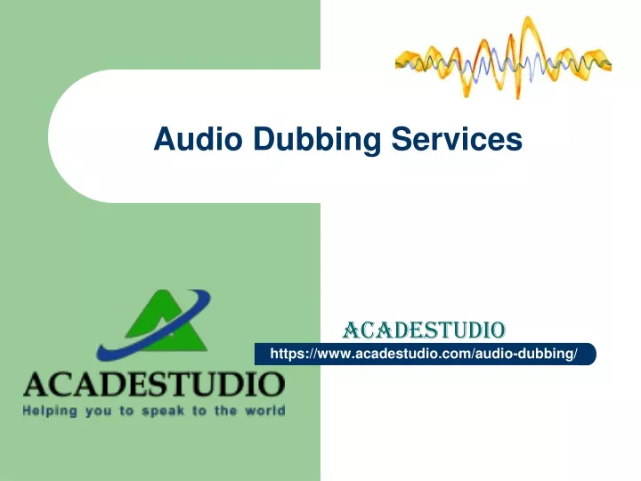 audio dubbing services