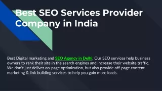 Best SEO Services Provider Company in India