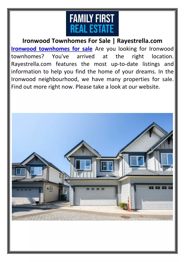 ironwood townhomes for sale rayestrella