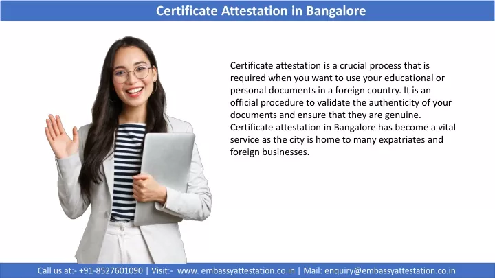 certificate attestation in b angalore