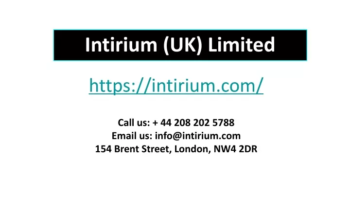 intirium uk limited