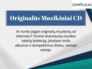 Originalūs Muzikiniai CD