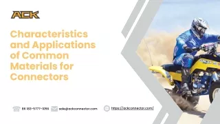 characteristics and applications of common