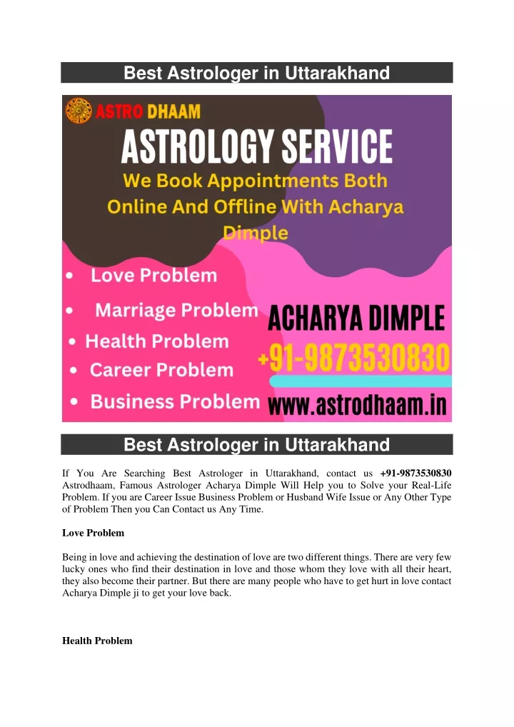 best astrologer in uttarakhand