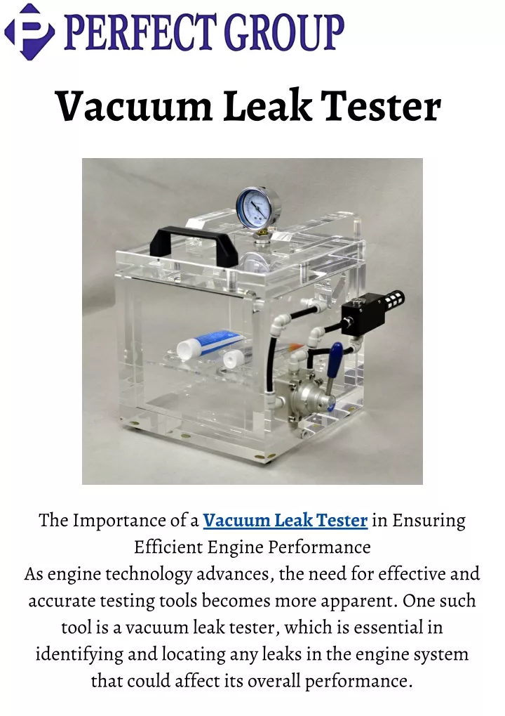 vacuum leak tester