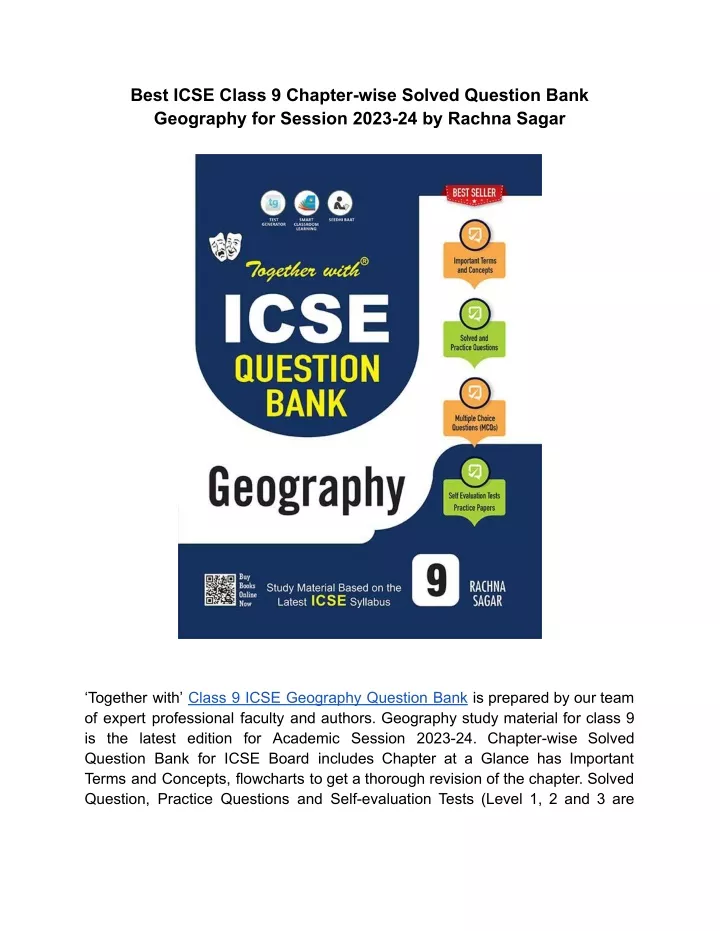 best icse class 9 chapter wise solved question