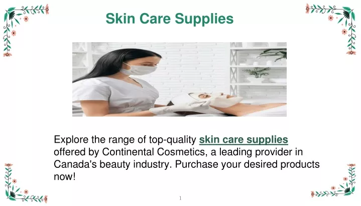 skin care supplies