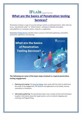 what are the basics of penetration testing