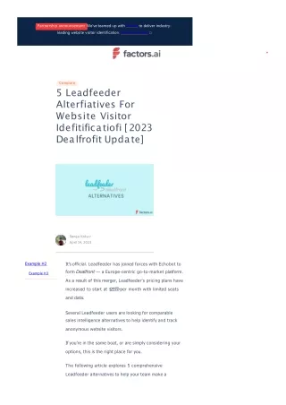 5 Leadfeeder Alternatives For Website Visitor Identification [2023]