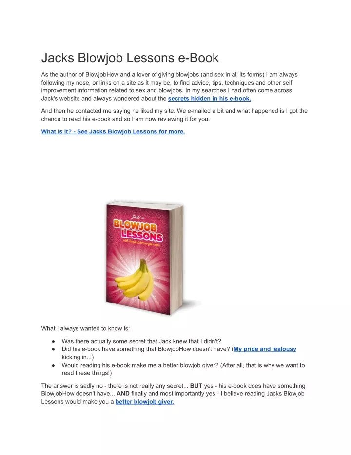 jacks blowjob lessons e book