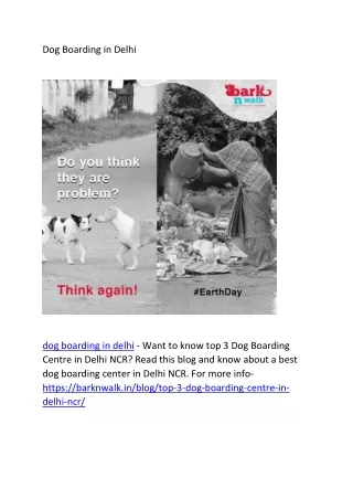 Dog Boarding in Delhi