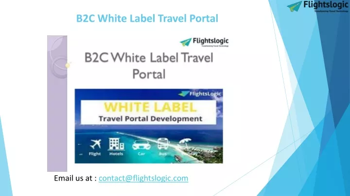 b2c white label travel portal
