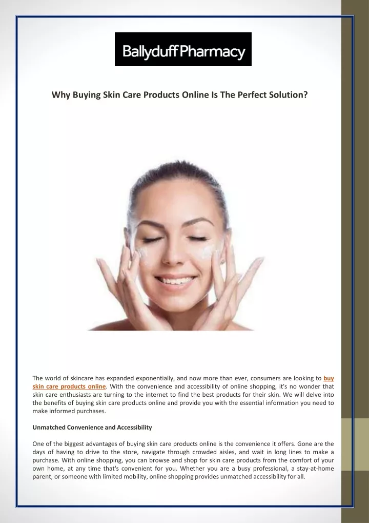 why buying skin care products online