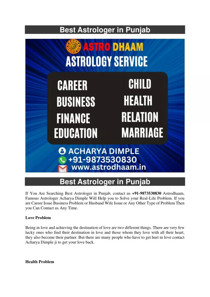 best astrologer in punjab