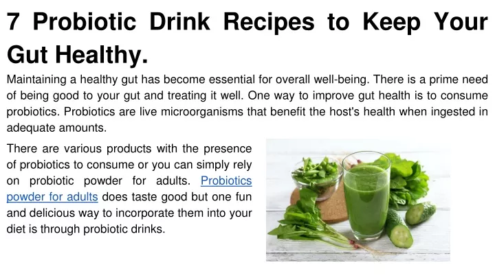 7 probiotic drink recipes to keep your gut healthy