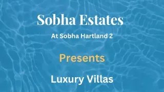 Sobha Estates at Sobha Hartland 2 Dubai -E-Brochure