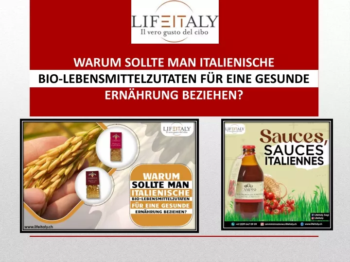 warum sollte man italienische