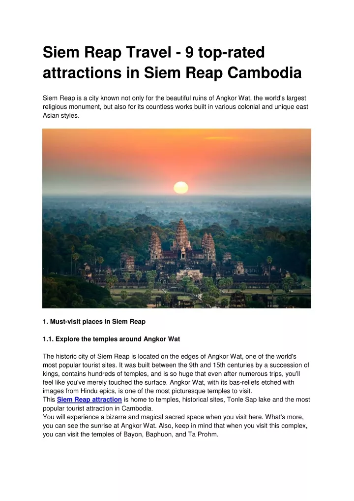 siem reap travel 9 top rated attractions in siem