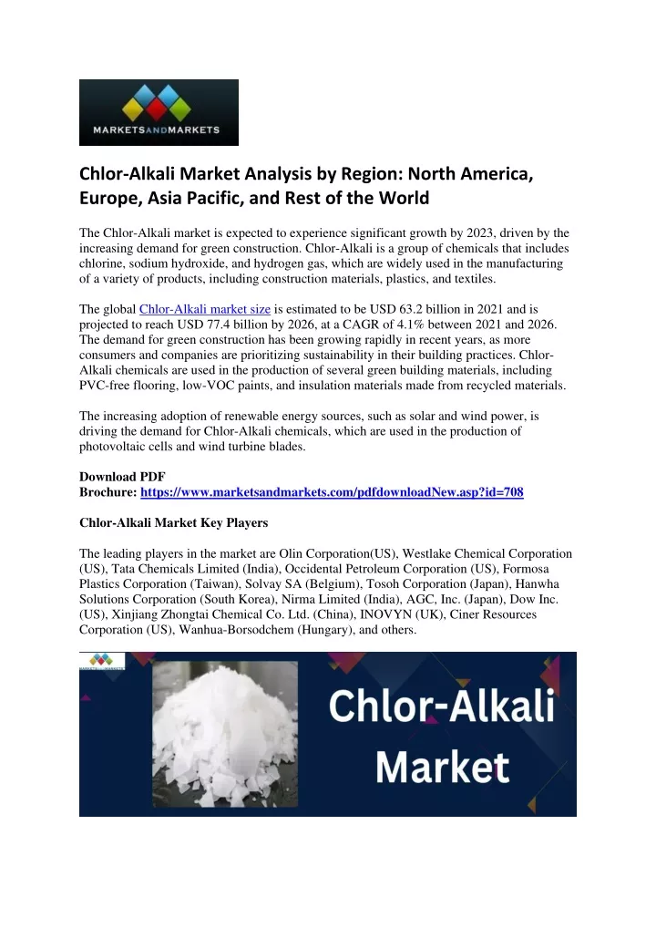 chlor alkali market analysis by region north