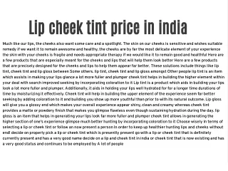 Lip cheek tint price in india