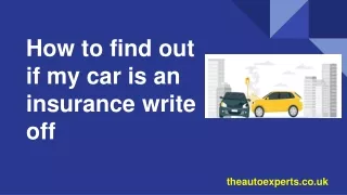 How to find out if my car is an insurance write off