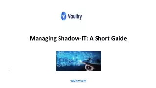 Managing ShadowITA Short Guide