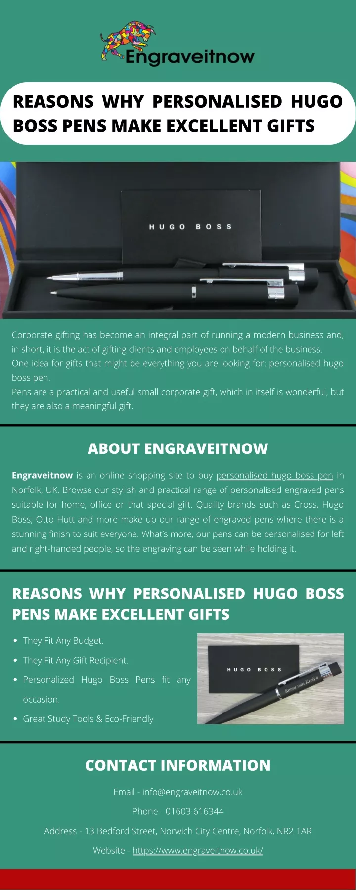 reasons why personalised hugo boss pens make