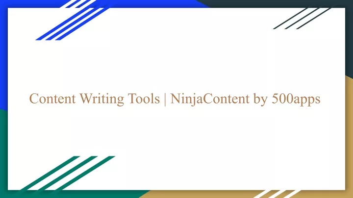 content writing tools ninjacontent by 500apps