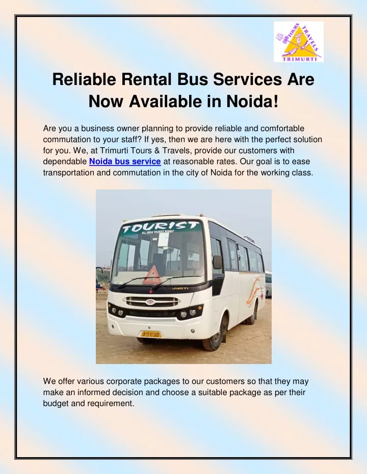 reliable rental bus services are now available