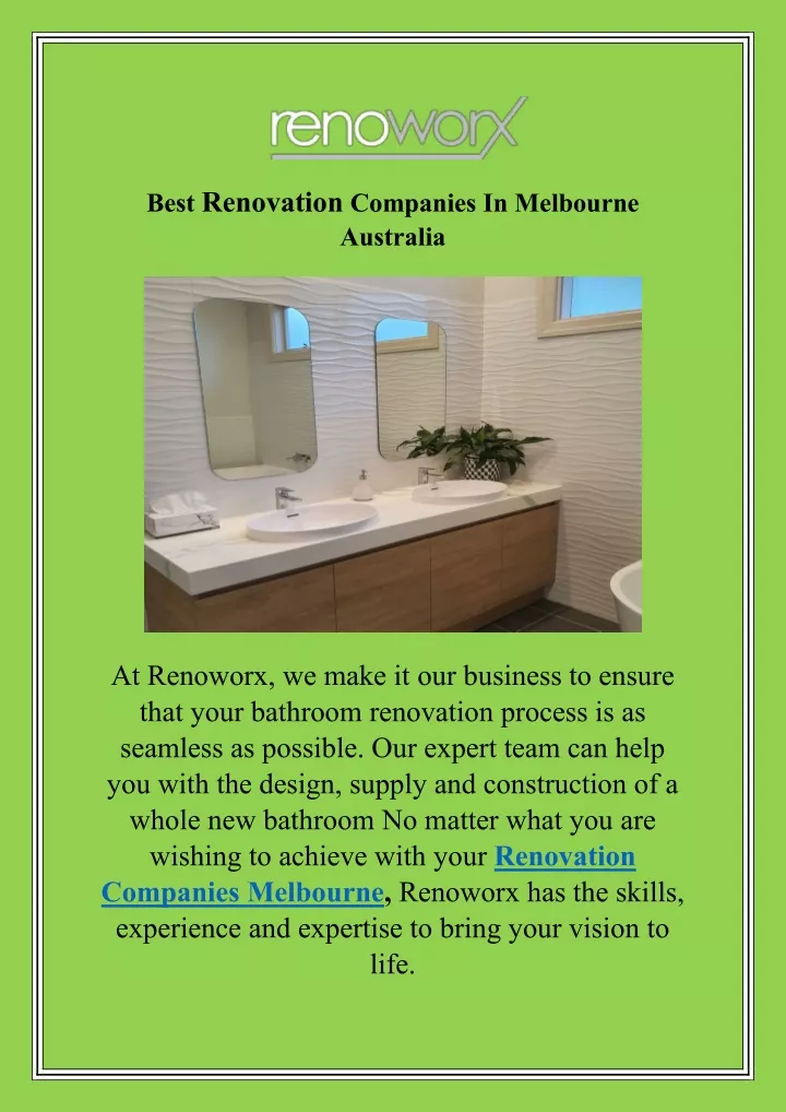 best renovation companies in melbourne australia