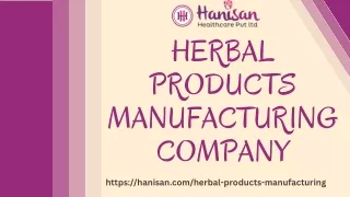 Herbal Products Manufacturing Company