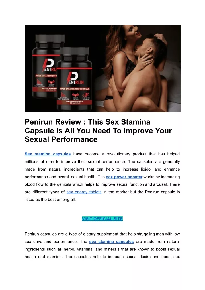 penirun review this sex stamina capsule