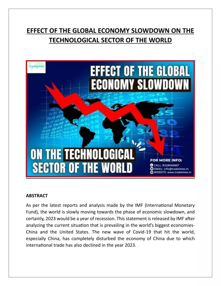 effect of the global economy slowdown