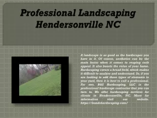 Professional Landscaping Hendersonville NC