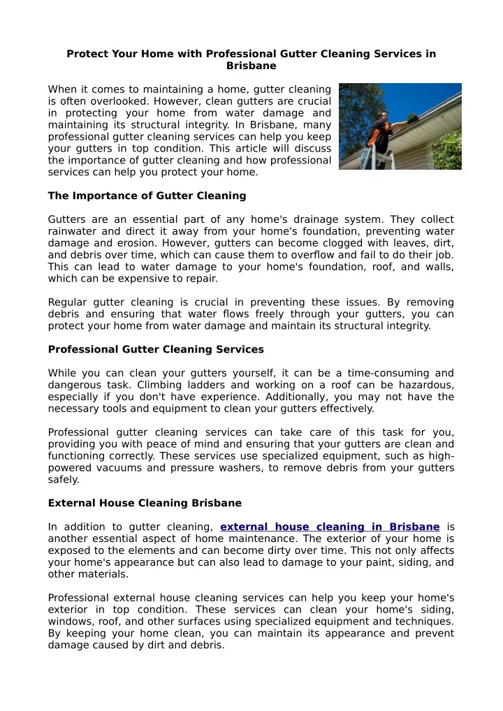 protect your home with professional gutter