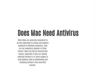 Does Mac Need Antivirus
