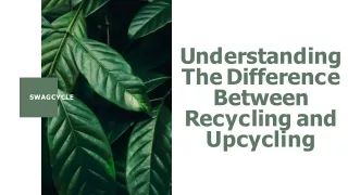 What Is The Difference Between Upcycling And Recycling?