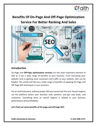 benefits of on page and off page optimization