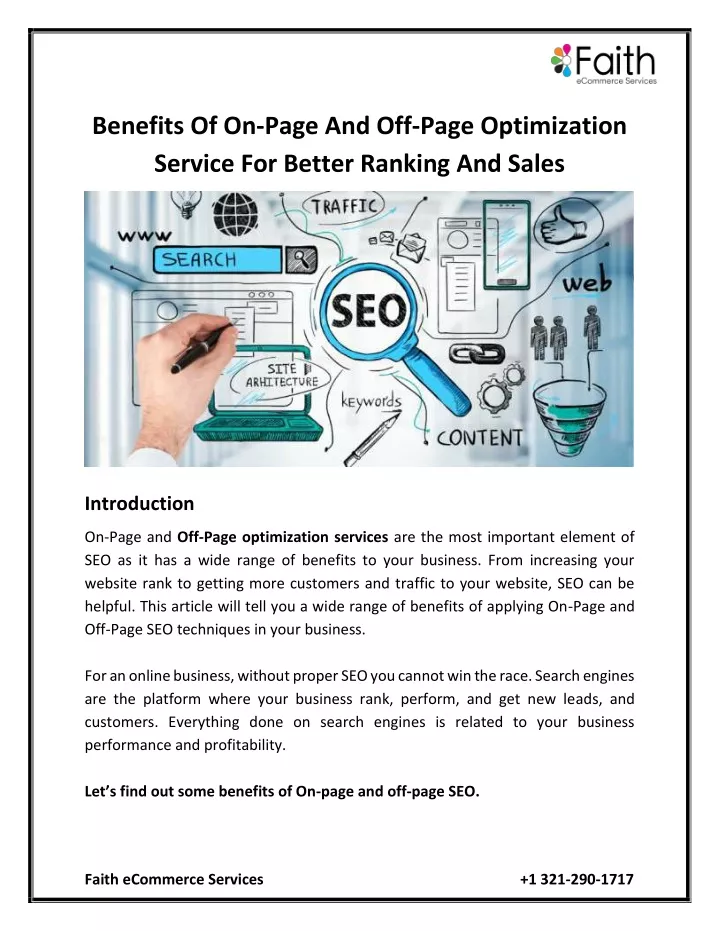 benefits of on page and off page optimization