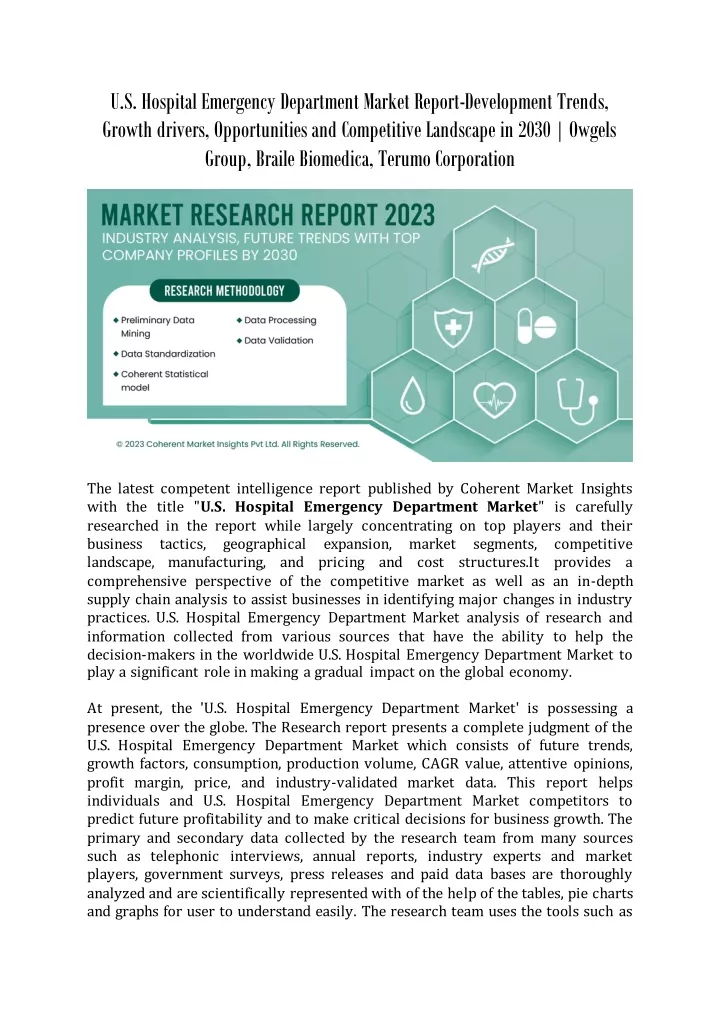 u s hospital emergency department market report