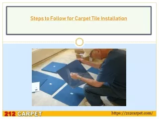 steps to follow for carpet tile installation