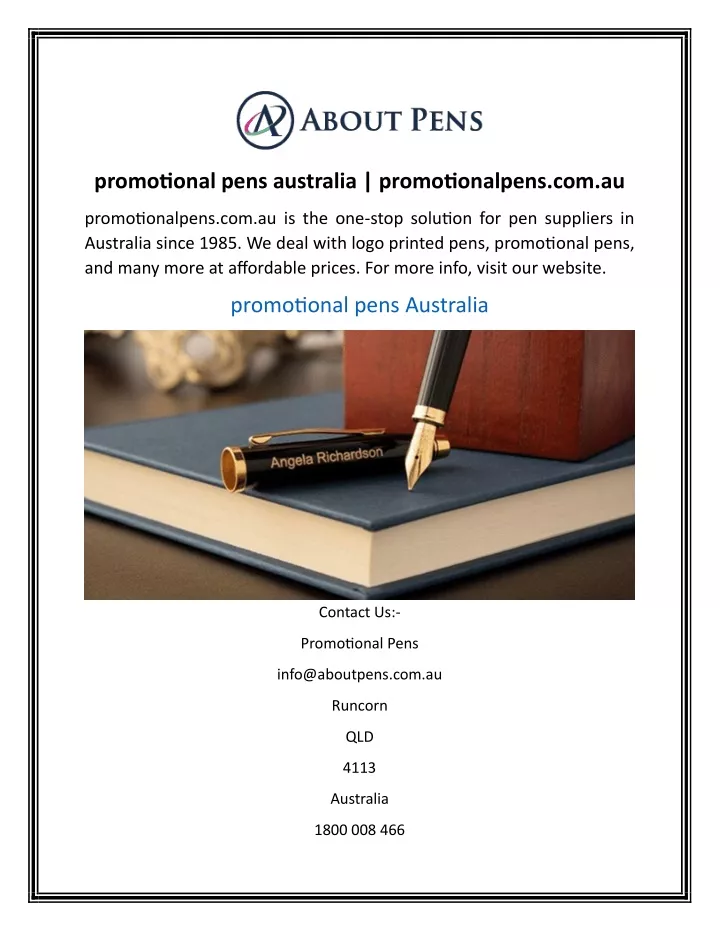 promotional pens australia promotionalpens com au