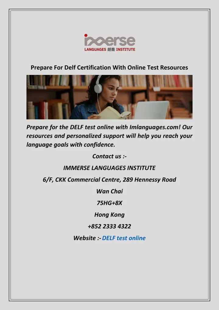 prepare for delf certification with online test