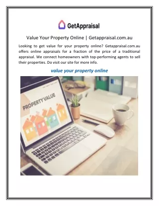Value Your Property Online  Getappraisal.com