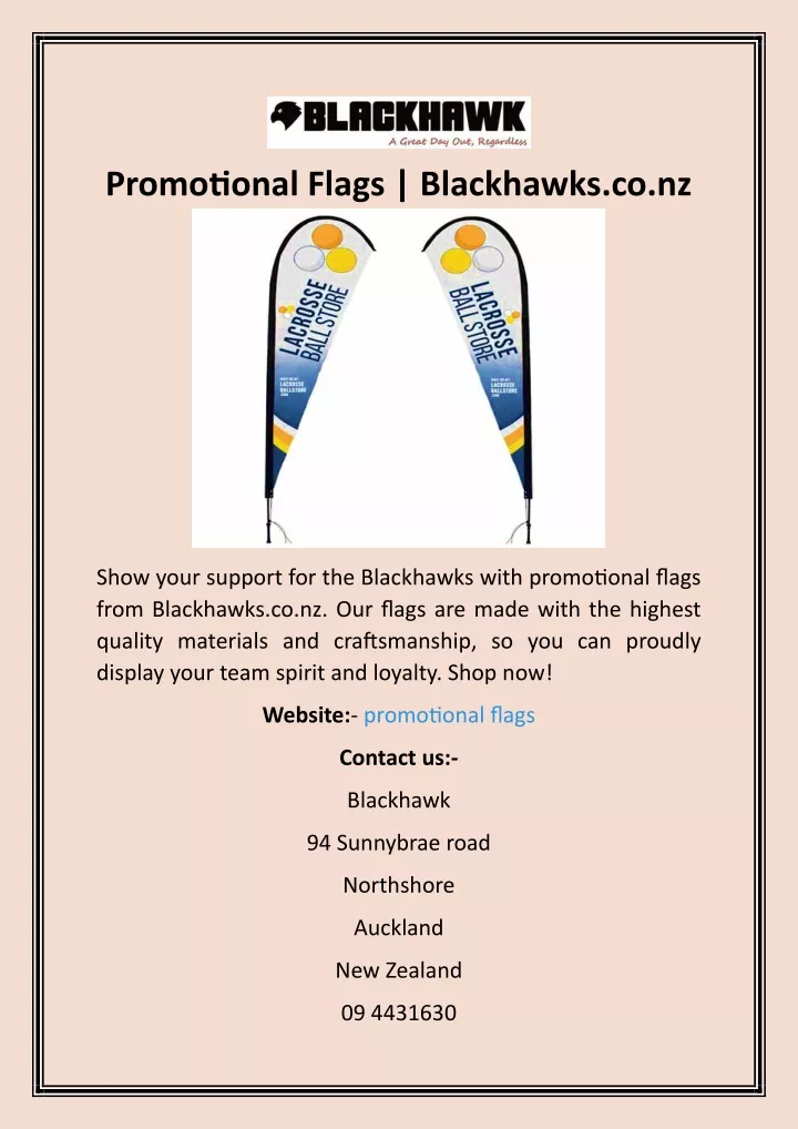 promotional flags blackhawks co nz