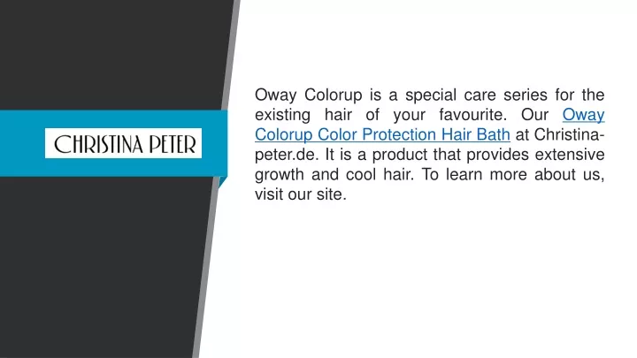 oway colorup is a special care series