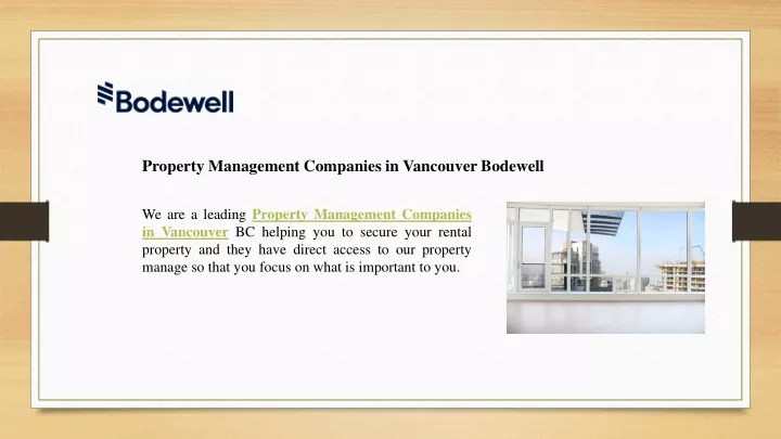 property management companies in vancouver