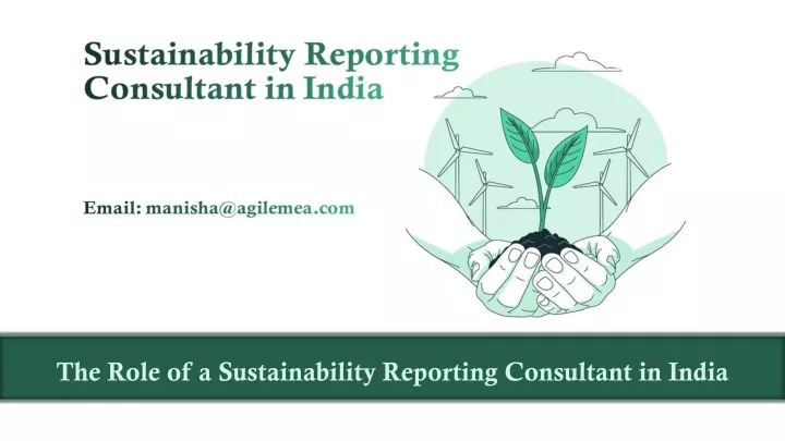 the role of a sustainability reporting consultant in india